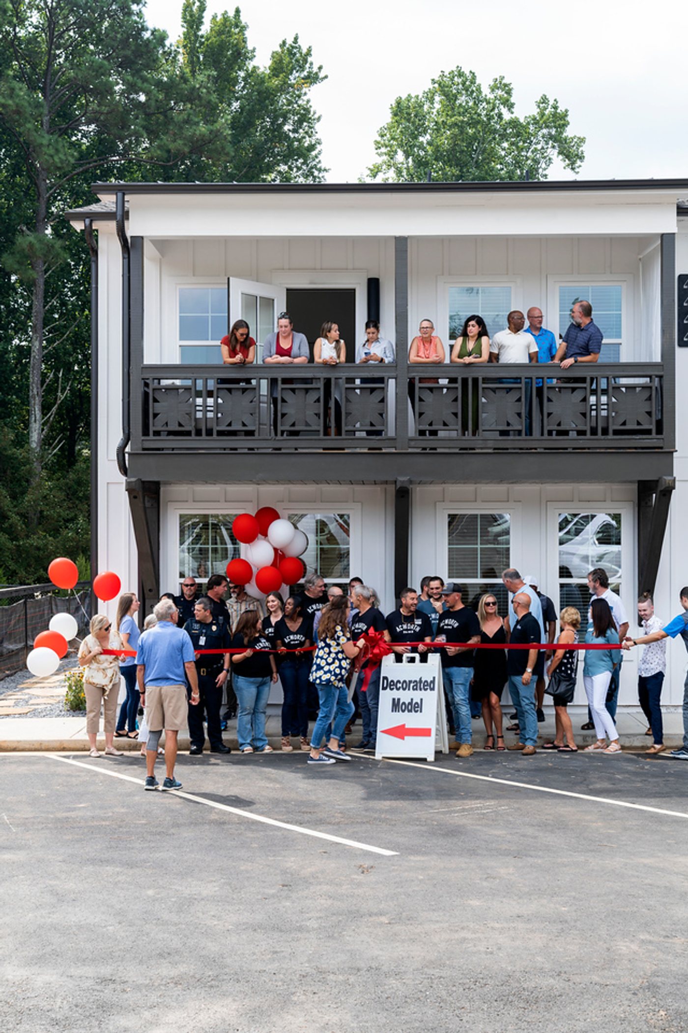 Ribbon cutting at the Rezide Logan Farm office