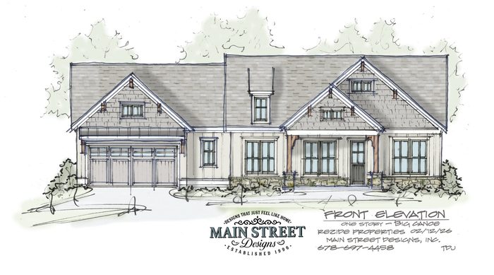 The Lindenwood front elevation sketch
