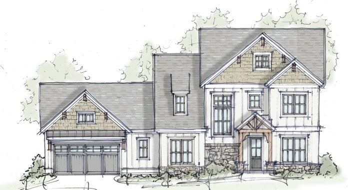 The Maplewood front elevation sketch