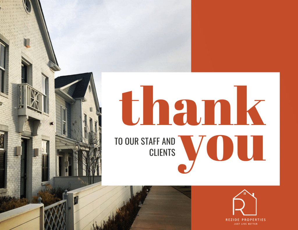Happy Thanksgiving from Rezide Properties Homebuilders